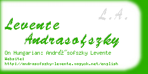 levente andrasofszky business card